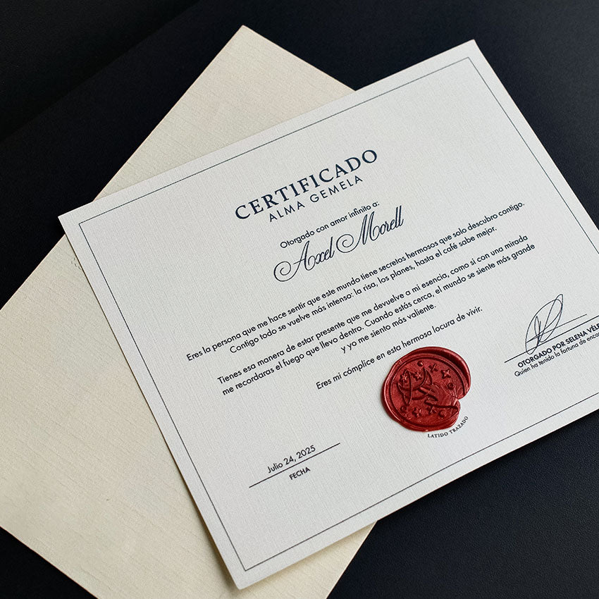 Certificado de amor (personalizado)
