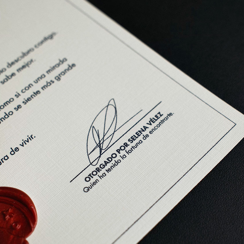 Certificado de amor (personalizado)