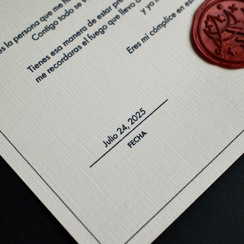 Certificado de amor (personalizado)