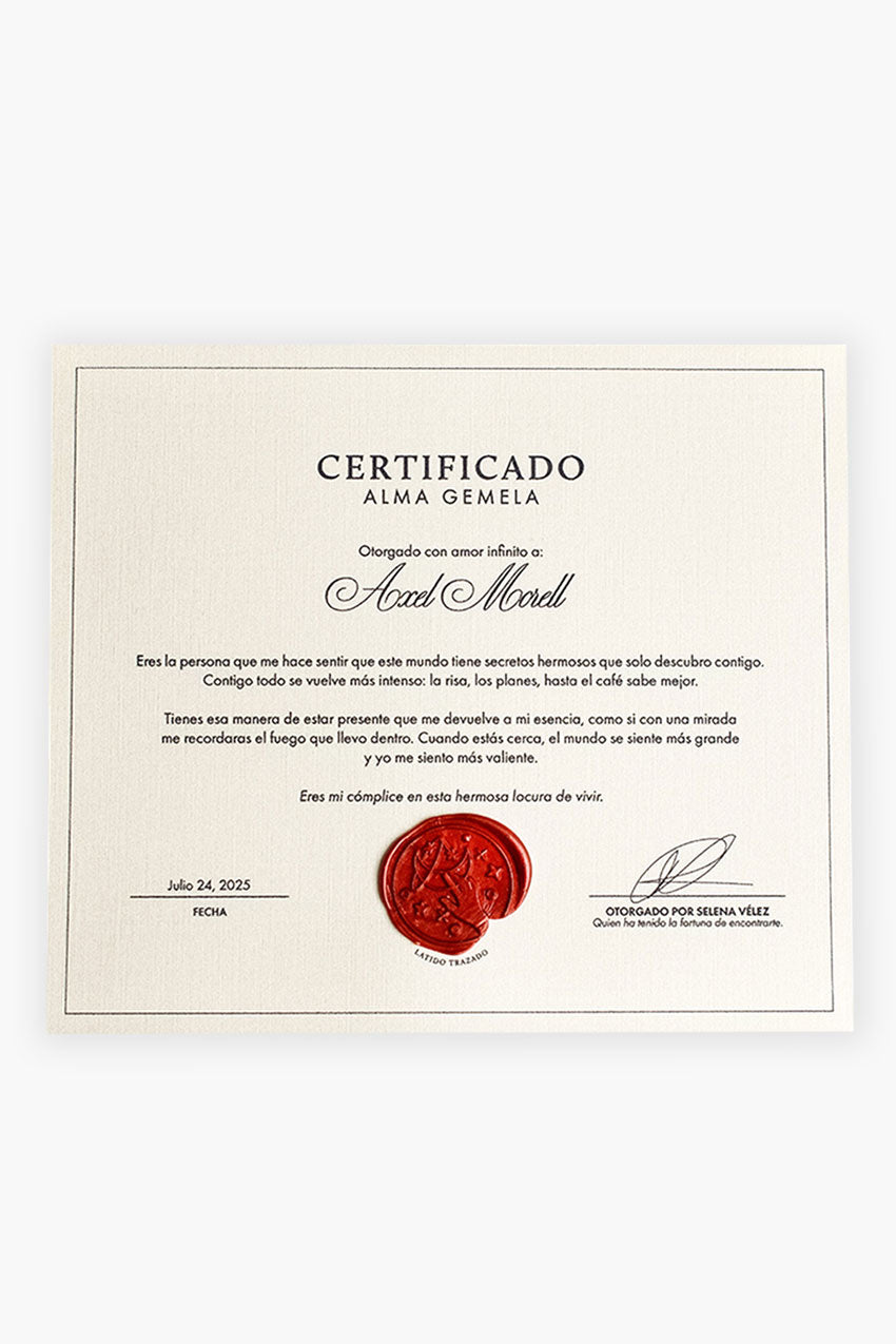 Certificado de amor (personalizado)